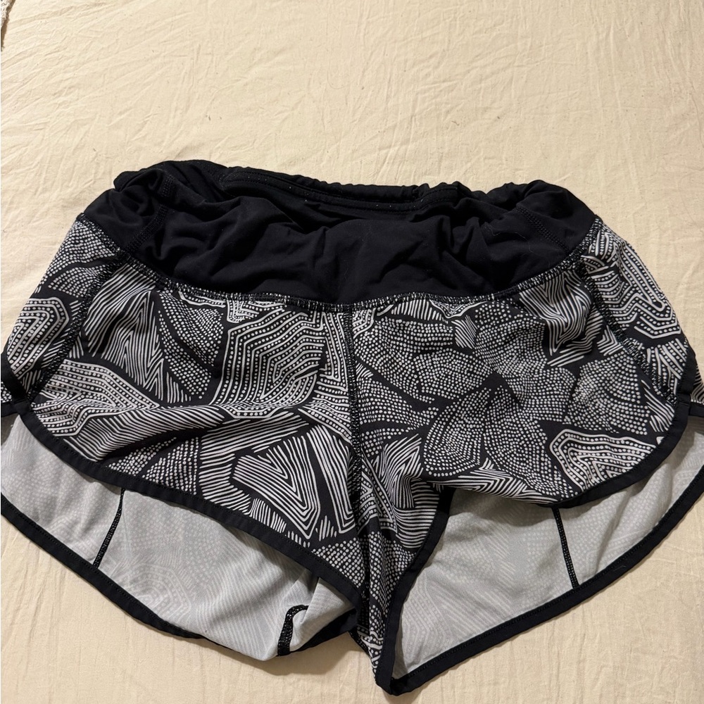 lululemon athletica Black and White Athletic Shorts